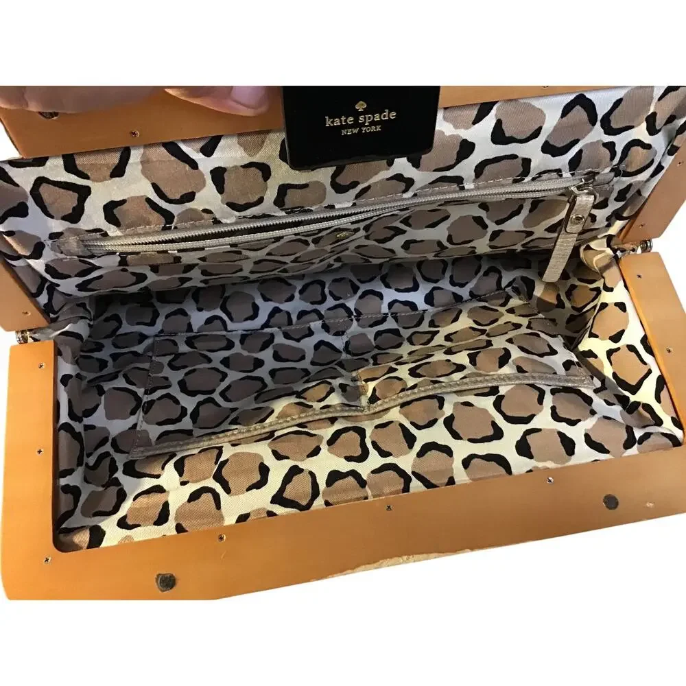 Kate Spade Zumba Beach Marga Champagne Metallic Versatile Clutch/Shoulder Bag